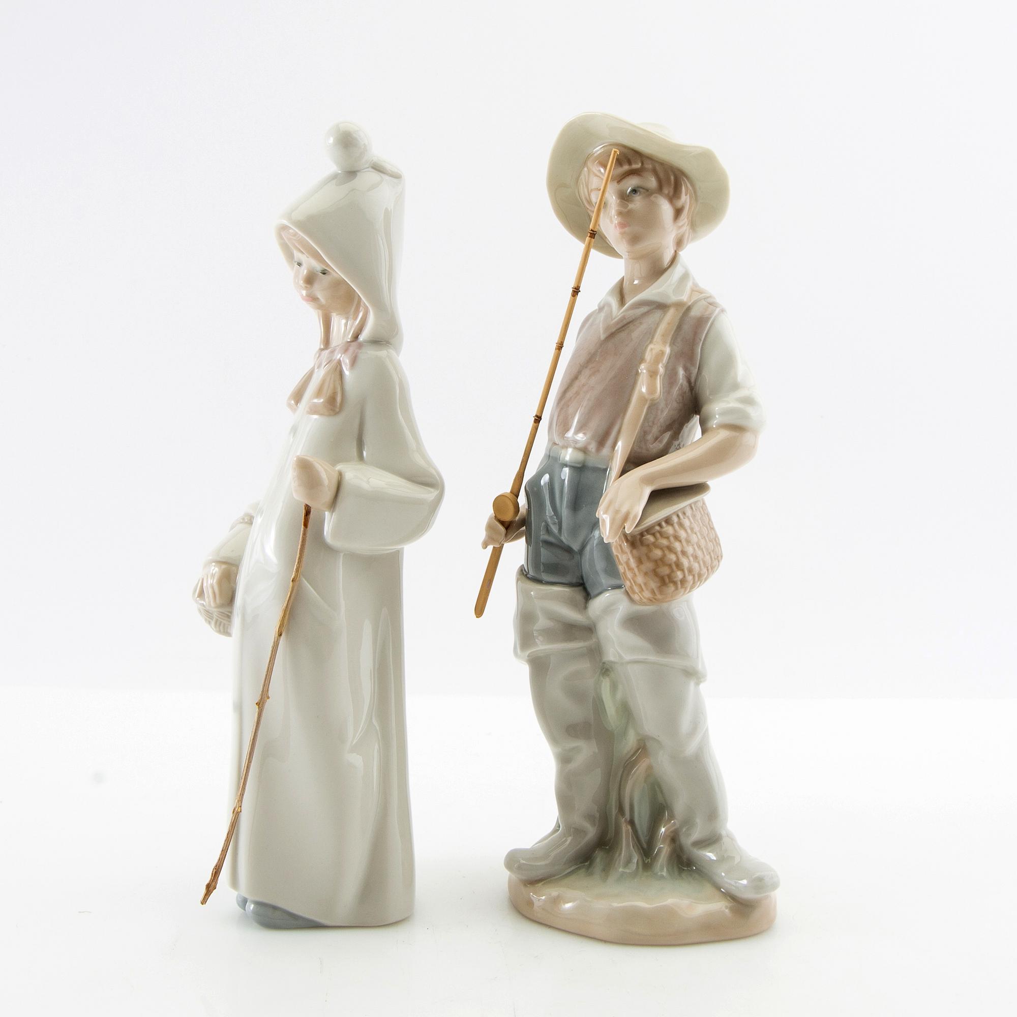 Figuriner, ett par, Lladró Spanien 1971-1984.