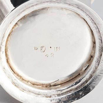 Johan Schröder, bägare, delvis förgyllt silver, Landskrona 1796.