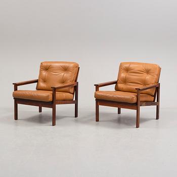 A pair of 'Capella' easy chairs by Illum Wikkelsø.