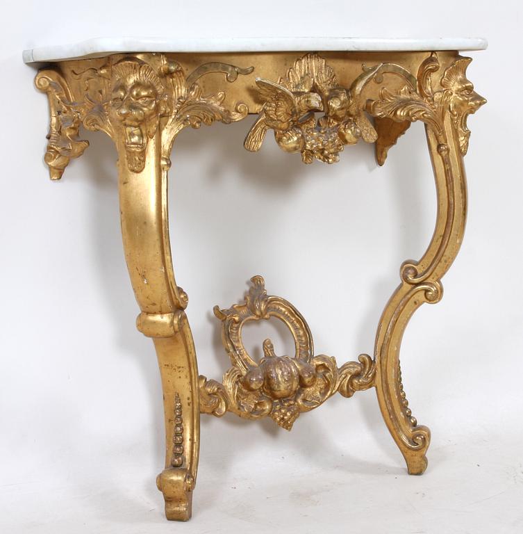 SPEGEL SAMT KONSOLBORD, nyrokoko, 1800-talets slut.