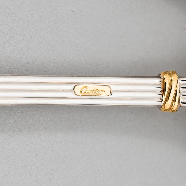 CARTIER, Bestickuppsättning, 79 delar, försilvrad, "Venitienne".