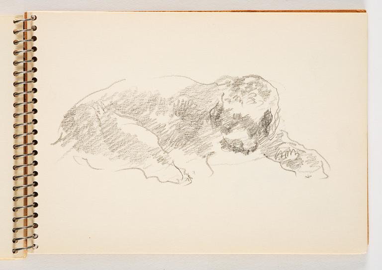 Lotte Laserstein, 1 skissblock med ca 14 teckningar varav 1 signerad.