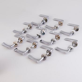 EERO RISLAKKI, Ten pairs of 1960s 'model 11 ' door handles for Björkboda Tehdas. Finland.