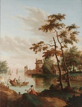 94. French school 18th century. Pastoral scene.