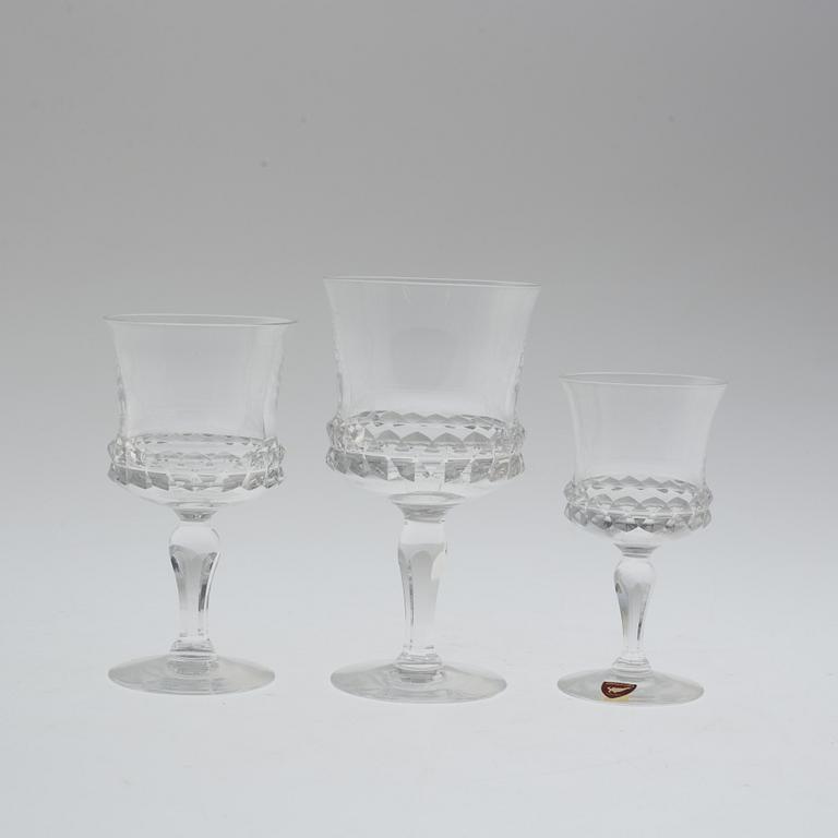 INGEBORG LUNDIN, glasservis, 38 delar, glas, "Silvia", Orrefors.