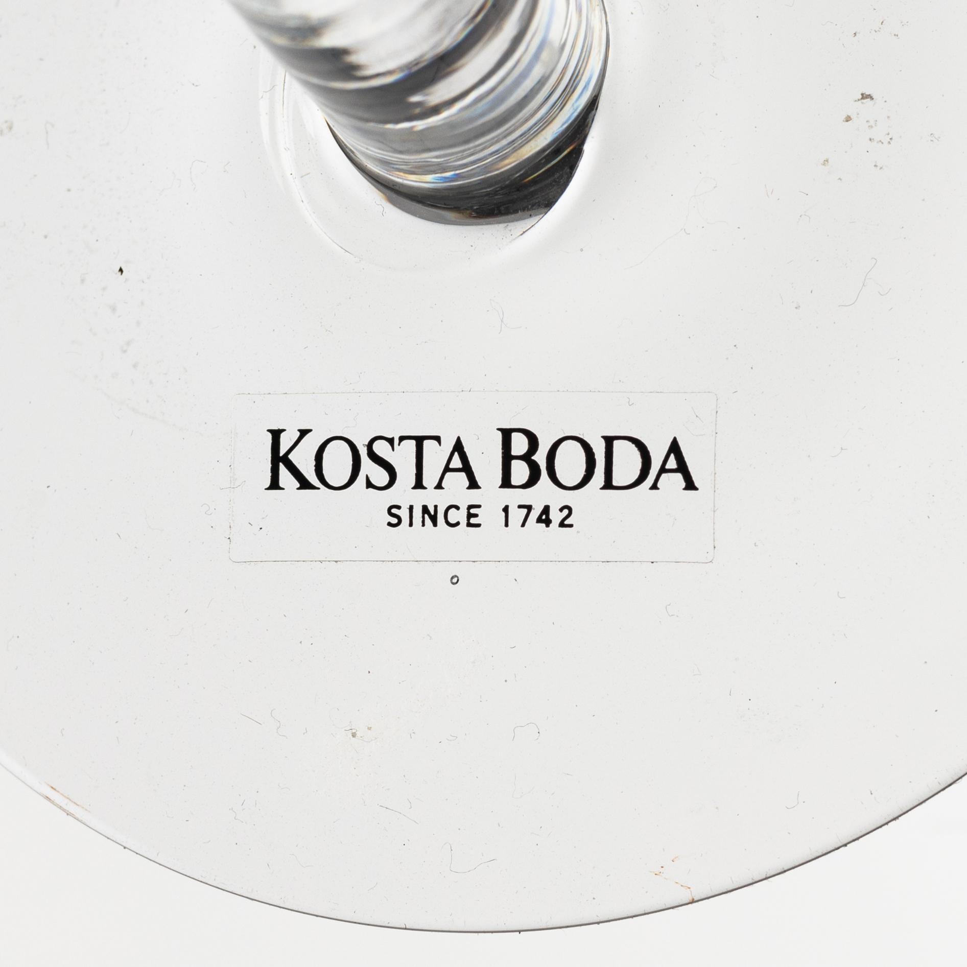 Bertil Vallien, glasservis, 52 delar, "Château", Kosta Boda.