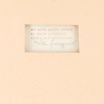 BIRGER LJUNGQUIST, akvarell. Sign.