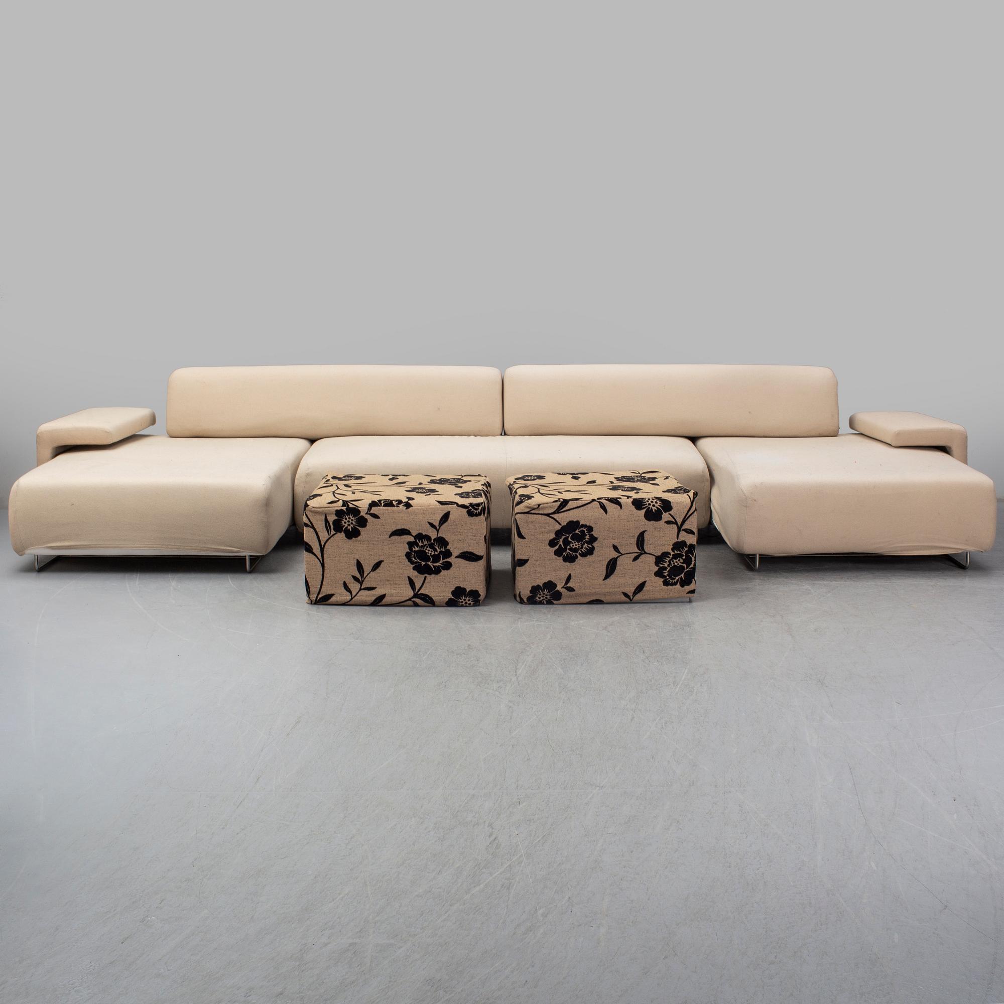 a 'Lowland' sofa by Patricia Urquiola for Moroso, Italy.