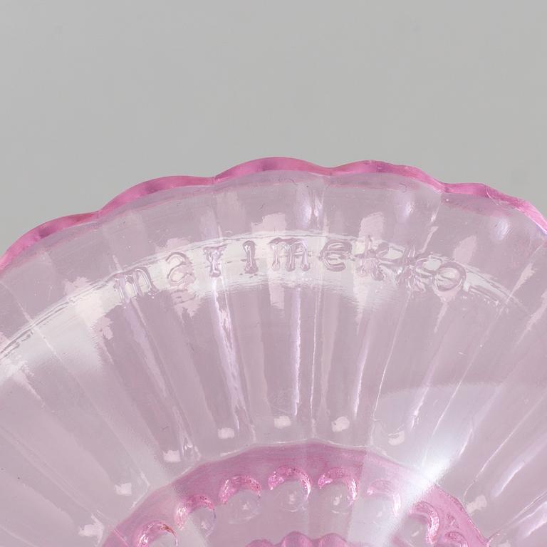 SKÅLAR på fot, 13 stycken, glas. Marimekko för Iittala.