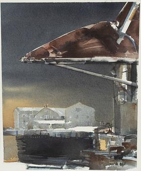 Lars Lerin, watercolour, signed and dated -92.