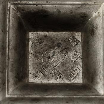 LJUSSTAKAR, ett par, tenn, Mathias Norling, Jönköping, 1842.