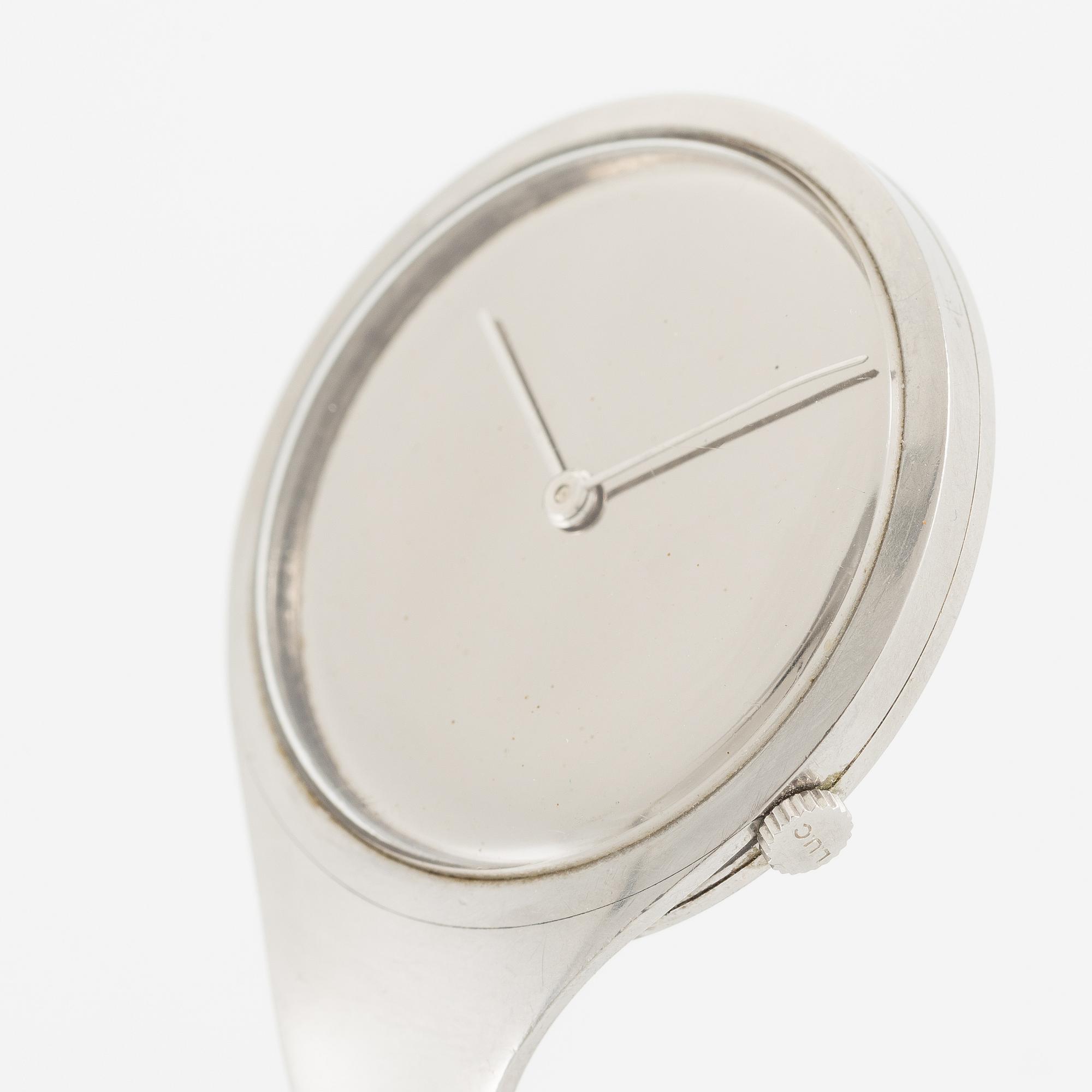 Georg Jensen, "L.U.Chopard & Cie", design Vivianna Torun Bülow-Hübe , armbandsur, 33 mm.