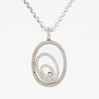 Hängsmycke, 18K vitguld med briljantslipade diamanter.