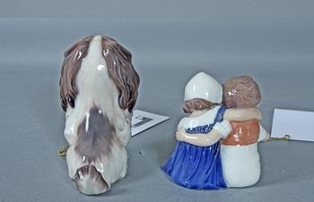 FIGURINER, 2 st. Porslin, Danmark.