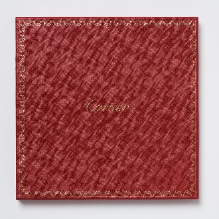 Cartier, a 'Le temps Précieux' twill silk scarf.