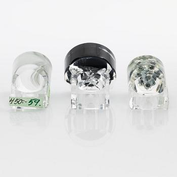 Siv Lagerström, three acrylic rings, 1970s.