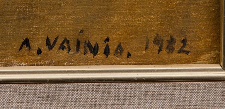 ARMAS VAINIO, öljy kankalle, signeerattu ja päivätty 1982.