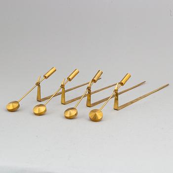 PIERRE FORSSELL, four 'Pendeln' brass wall sconces, Skultuna.
