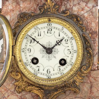 A French mantle clock, around 1900.