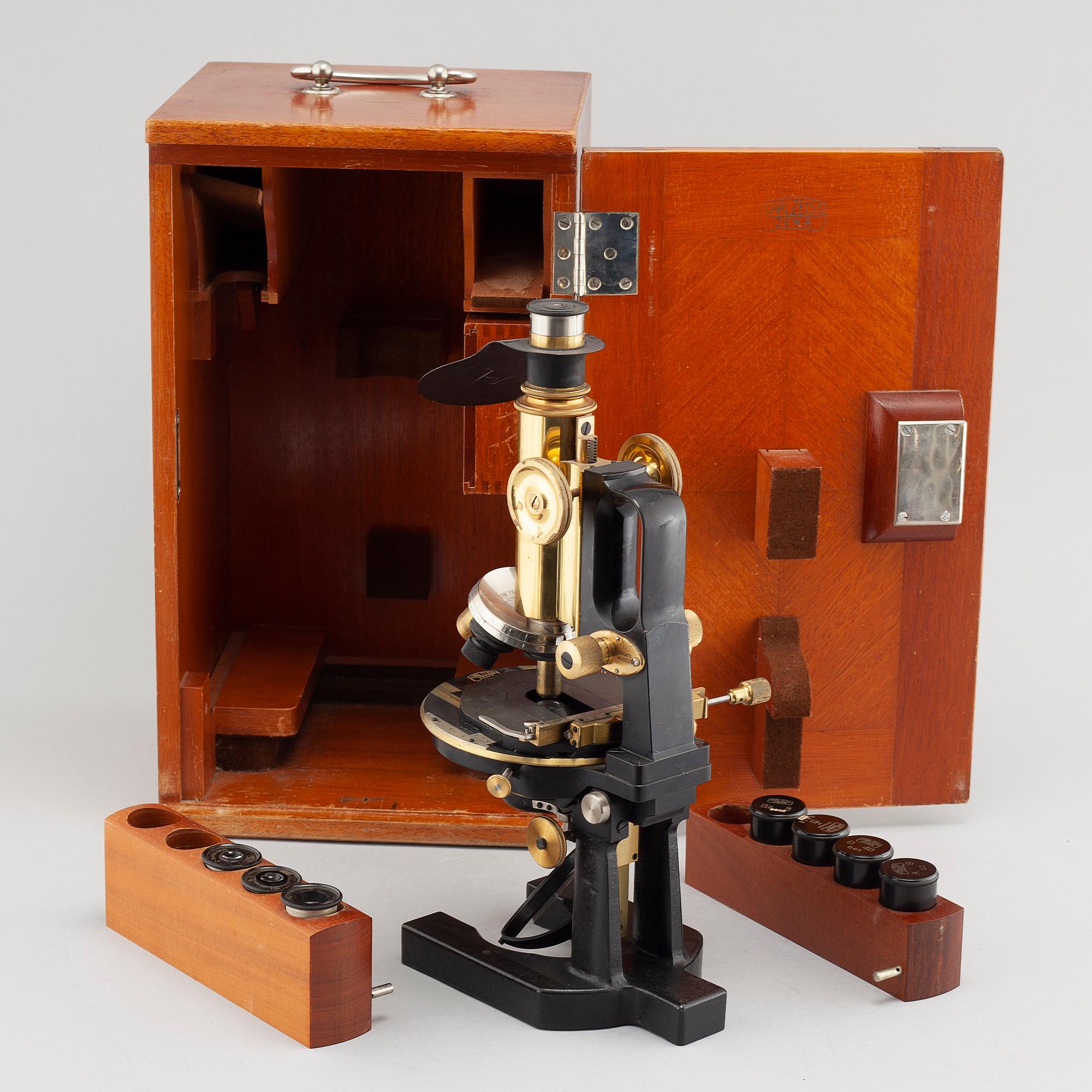 MIKROSKÅP, Carl Zeiss, Jena, Nr 73470, 1900-talets första del.
