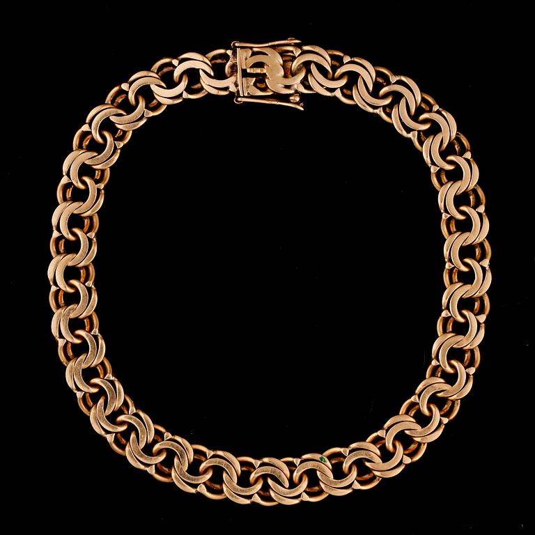 HALSKED och ARMKED. 14K guld. Bismarck. Vikt totalt ca 50,1 g.