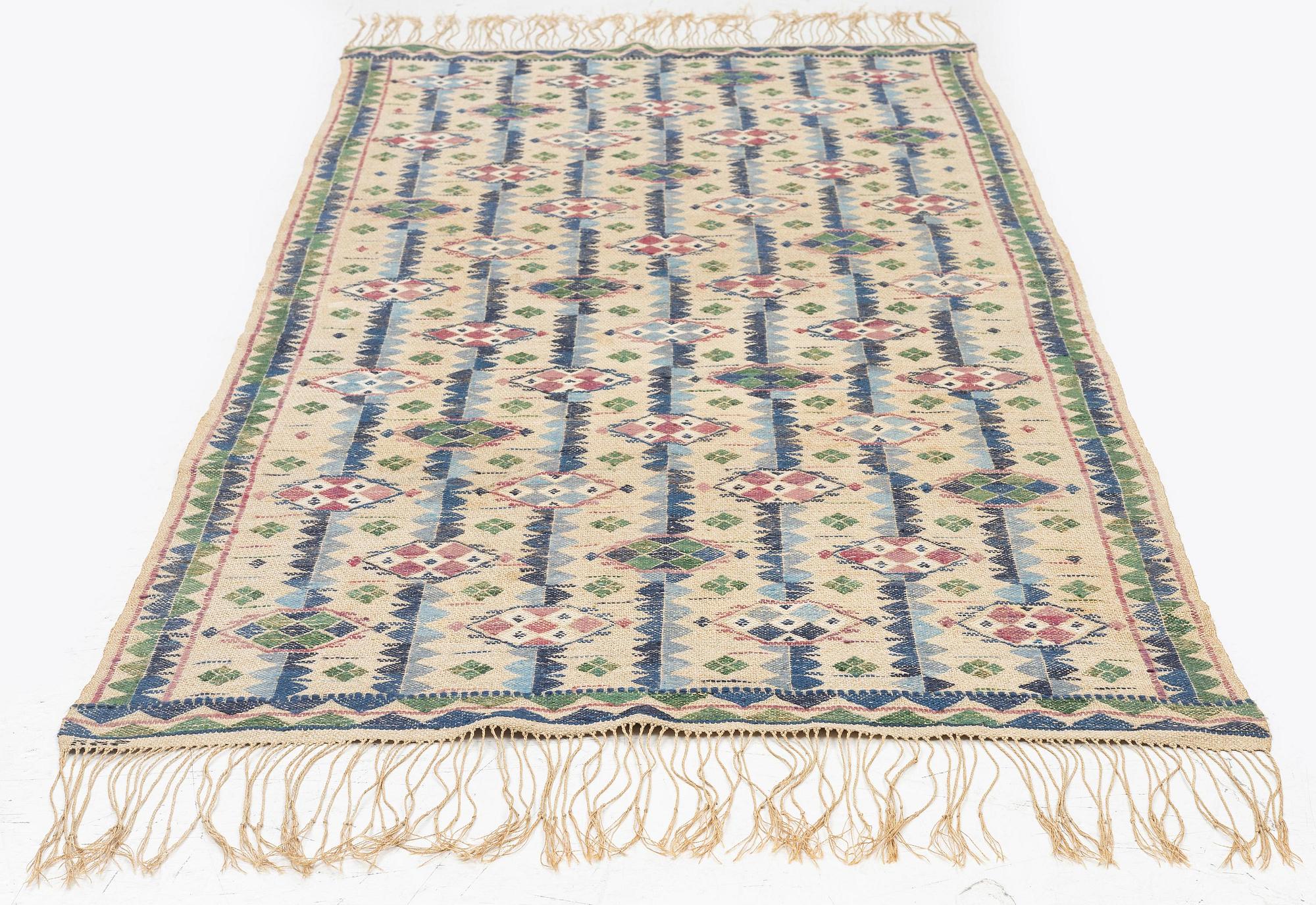 Märta Måås-Fjetterström, a textile, 'Törnet' flat weave, c. 187 x 88 cm, signed MMF.