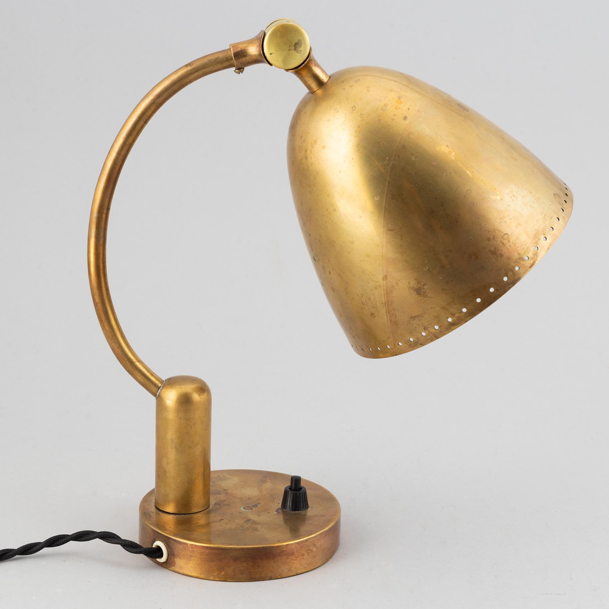 A mid 20th Century brass table light.