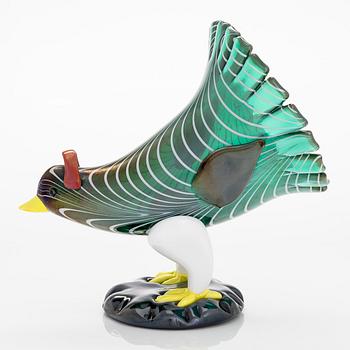 Fulvio Bianconi, a glass figurine, 'Gallina', Venini, Murano, Italy.