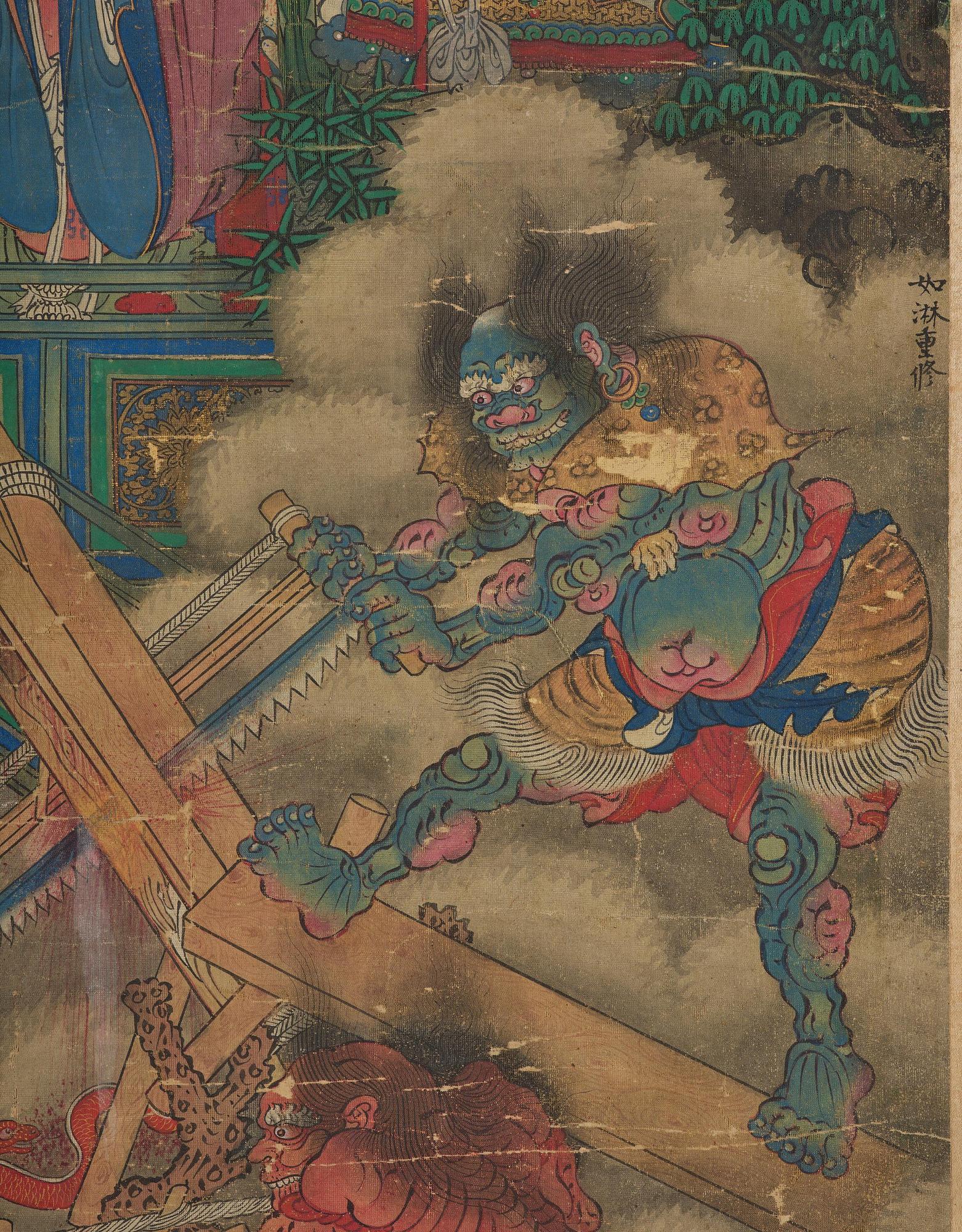 A large painting by anonymous artist, Qing dynasty, 18th/19th century.