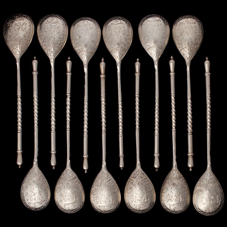 TESKEDAR, silver, Moskva, Ryssland 1894. Vikt 153,7 g.