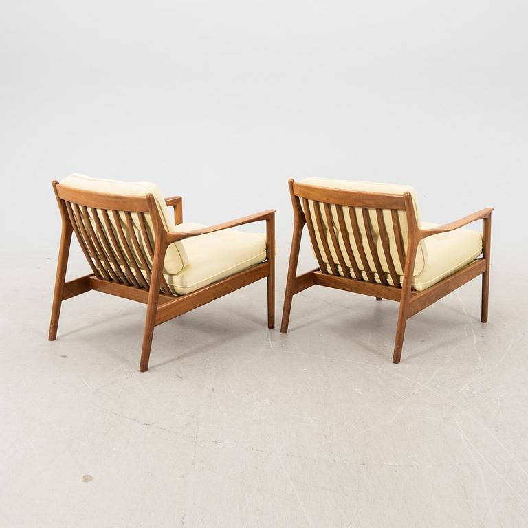 Folke Ohlsson, a pair of USA 75 mahogany armchairs for DUX 1960s.