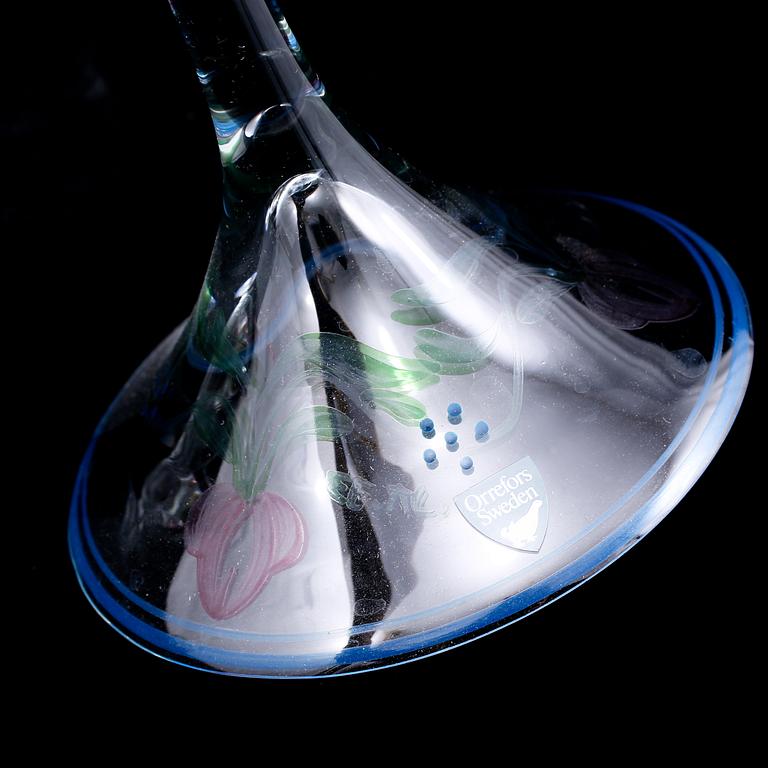 GLASSERVIS, 29 delar "Maja", Eva Englund, Orrefors, sent 1900-tal.