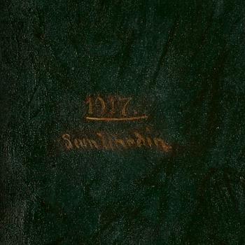 SAM UHRDIN, olja på duk. Sign och dat 1917.