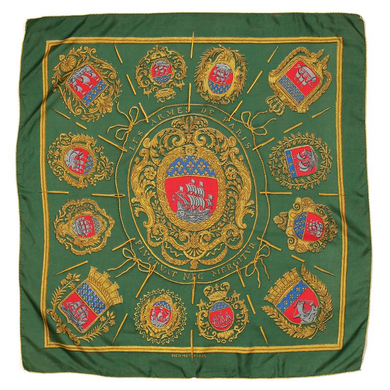 HERMÈS, scarf, "Les Armes des Paris".