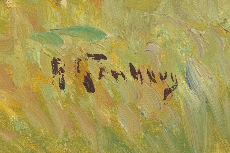 Anton Genberg, Summer Landscape with Farmhouse.