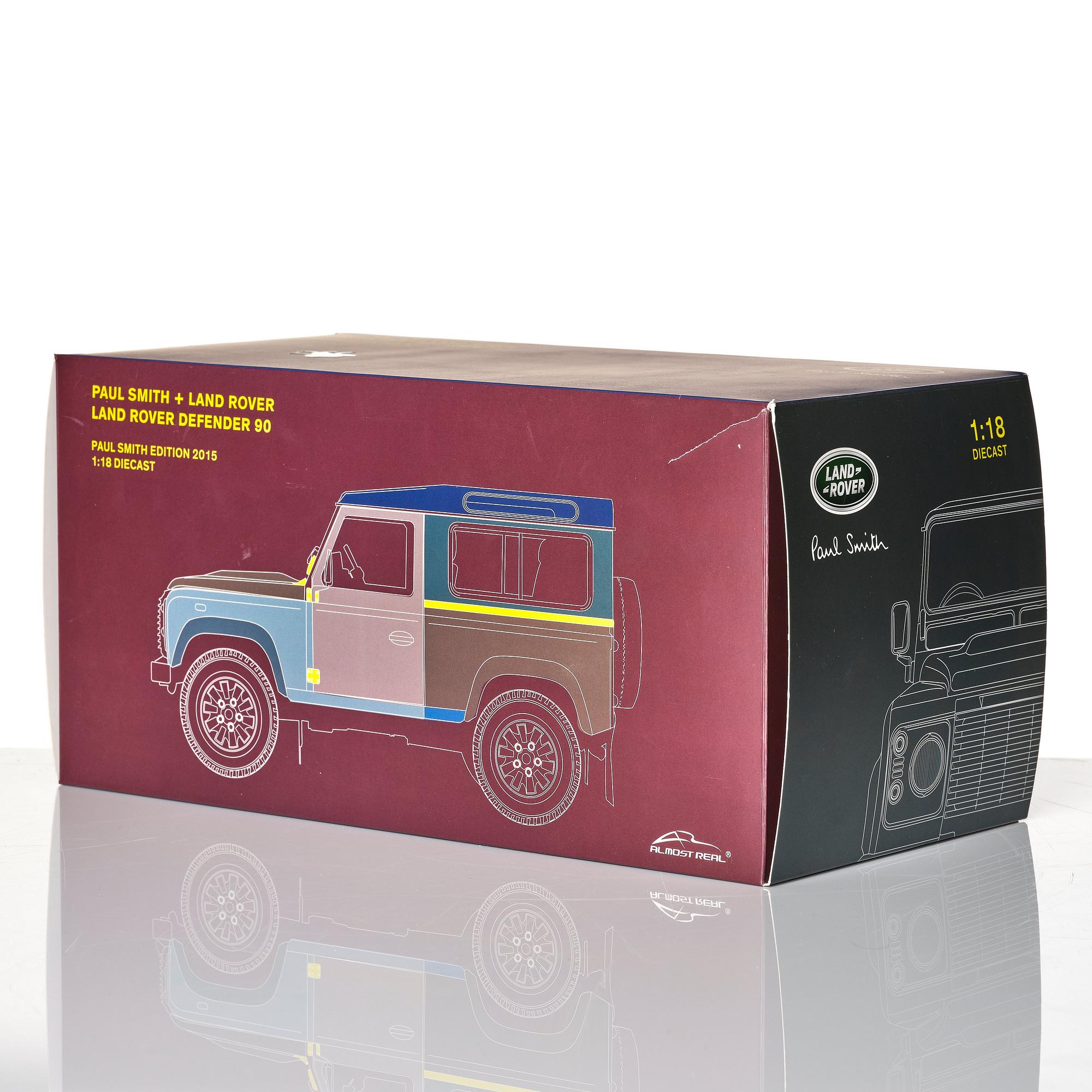 Paul Smith, a model car, Land Rover "Defender 90", Paul Smith Edition, signed by Paul Smith, Almost Real 2015.
