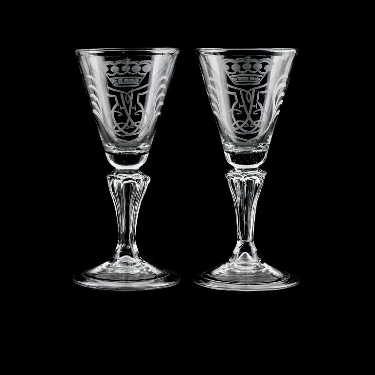 SPETSGLAS, 1 par, 1700-tal.