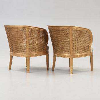 A pair of Nordiska Kompaniet Swedish Grace armchairs, possibly by Axel Einar Hjorth, Stockholm 1930.