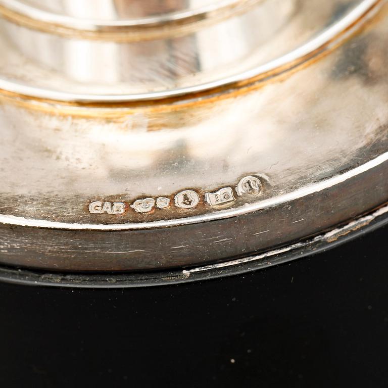 POKALER, 2 st, silver. Stockholm, 1900-tal.