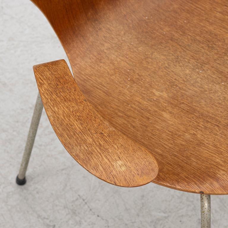 Arne Jacobsen, A set of three 'Series 7' armchairs, Fritz Hansen, Denmark, 1950's/60's.