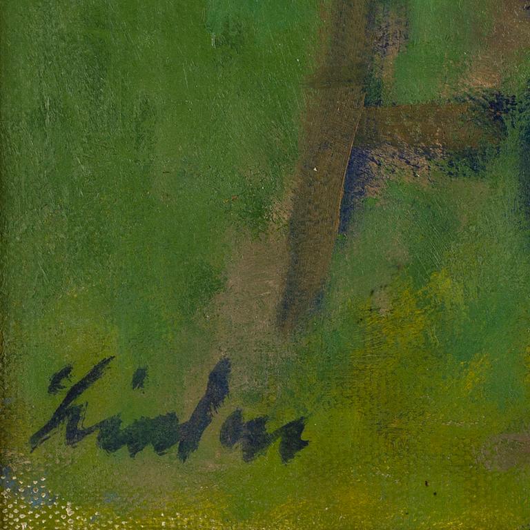 Helge Linden, oil on panel, signed.