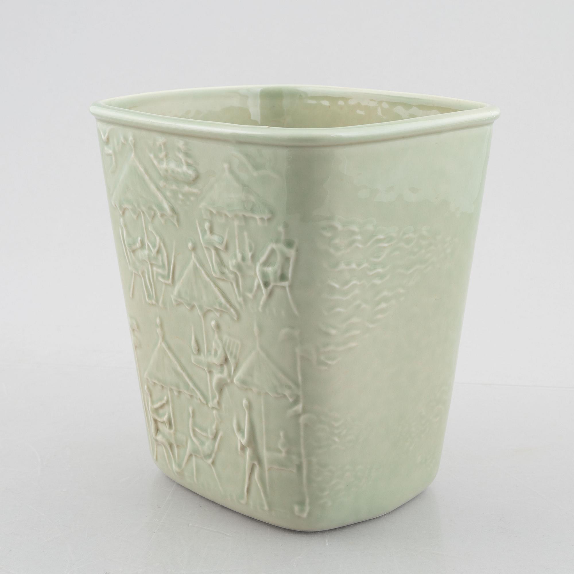 Carl-Harry Stålhane, punch/wine cooler, stoneware, Rörstrand.