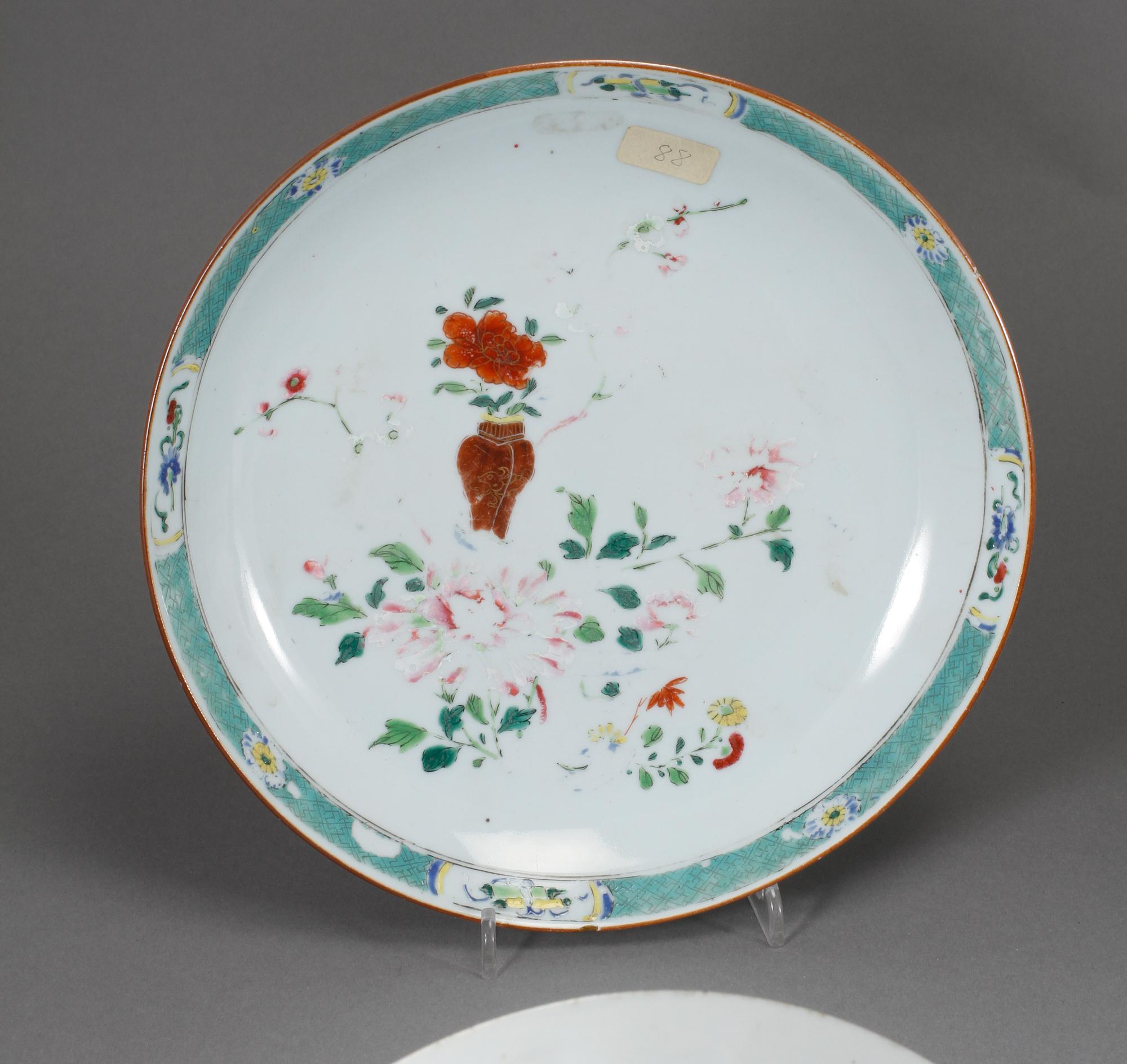 PARTI PORSLIN, 6 delar, Kina, 1700-tal.