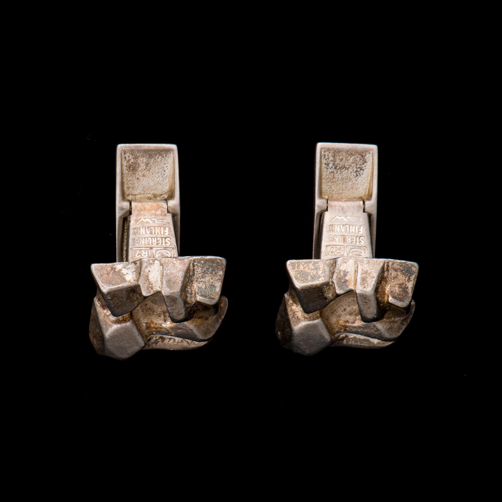 MANSCHETTKNAPPAR, sterlingsilver, Björn Weckström Lapponia 1970. Tot vikt 19,7 g.
