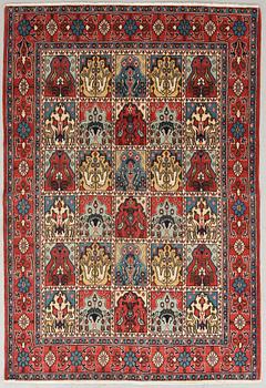 MATTA, old, Ghom sannolikt, figural, part silk, ca 202 x 136 cm.