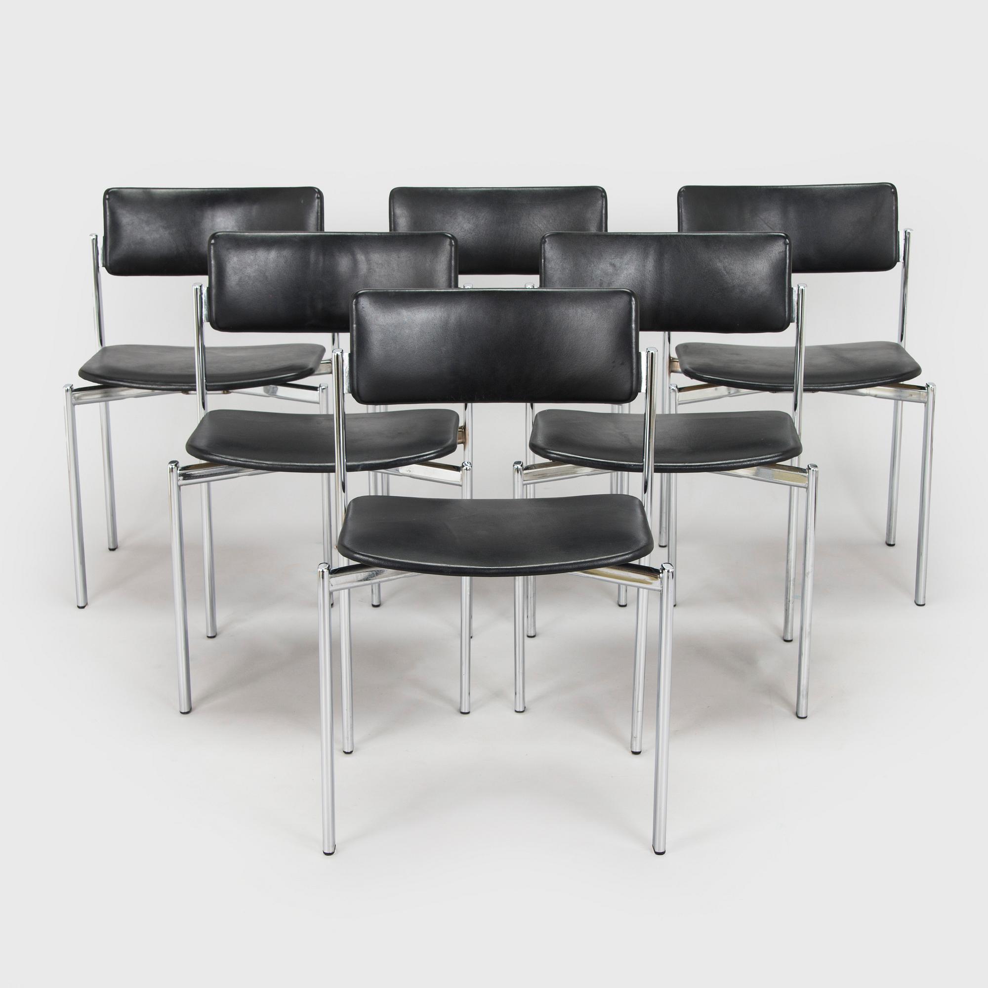 Ilmari Tapiovaara, A set of 6 chairs "Kiki" for Asko, Finland late 20th century.