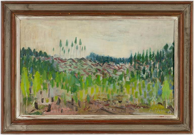 Nils Söderberg, oil on panel, signed and dated -49.