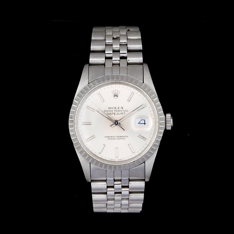 ARMBANDSUR, Rolex Oyster Perpetual, Datejust, stål, cert, 1988.