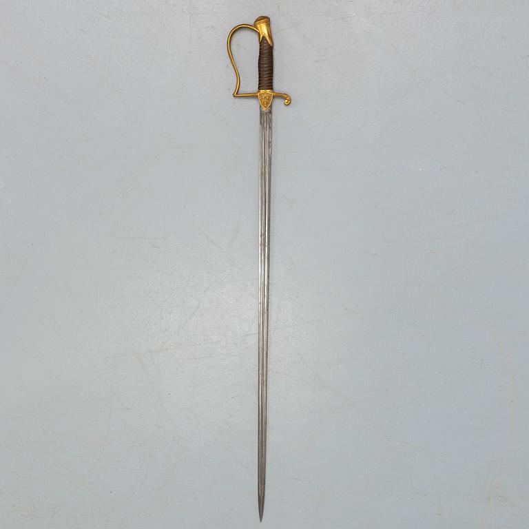A Swedish late 19th century small sward, and a belt by Sporrong, 20th century.