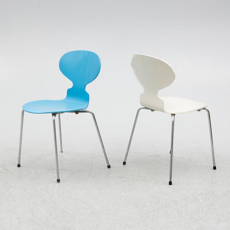 Arne Jacobsen, chairs 4 pcs, "Ant", Fritz Hansen, 1989.